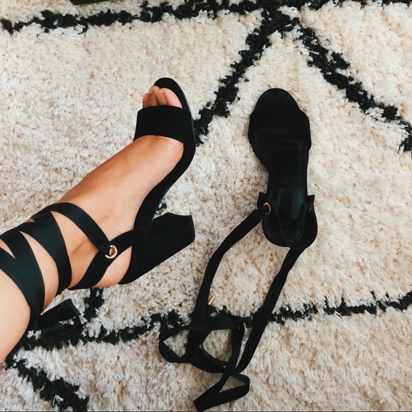 Forever 21 Shoes - Chunky tie-up heels